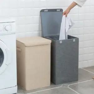 보노 패브릭 빨래바구니 런드리 바스켓 대용량 접이식 사각 빨래통 햄퍼 세탁바구니