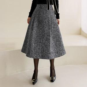 [시크라인] (~XXL까지) 하이든 트위드 플레어 스커트 봄 가을 오피스룩 하객룩 데이트룩 모임룩 미시룩 빅사이즈