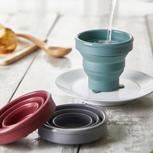 휴대용 실리콘 물컵 접이식 국내생산 캠핑 등산컵 210ml 전자레인지