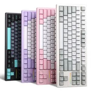 몬스타기어 닌자87PRO ALU 블랙 풀알루미늄 유무선 매크로 커스텀 조약돌 풀윤활 키보드