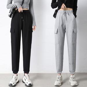 힙제이 조거바지 그레이 블랙 여성 카고바지 스트릿