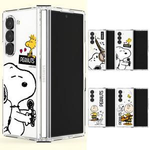 갤럭시 폴드6 Z폴드 6 5 4 폴더블 케이스 정품 스누피 씽앤쏭 힌지보호 투명 슬림 하드케이스