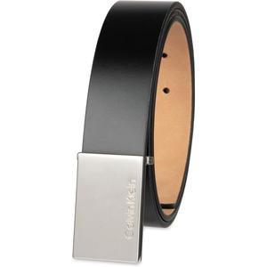 Calvin Klein 남성 캐주얼 스테이트먼트 플라크 버클 벨트 로고