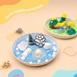 [오피스스쿨] 토단 스노우파우더 어드벤처 동물 나라 만들기 1인세트 (2종 택 1) DIY 정서활동 점토놀이 동물피규어 단체만들기수업 행사용굿즈