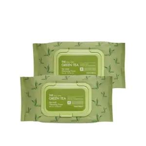 [롯데백화점]토니모리 (1+1) 더 촉촉 그린티 노워시 클렌징 티슈(100매+100매 )