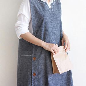 빅사이즈 자수 원피스 앞치마 어린이집 꽃집 카페 식당 에이프런