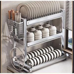 브릴리 올스텐 식기건조대 싱크대 그룻 풀세트 2단 선반 간편조립 3단 건조대 설거지