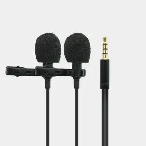 마이크 클립형 트윈 3극 젠더포함 핀마이크 방송용마이크 스탠드마이크 콘덴서마이크 유선마이크