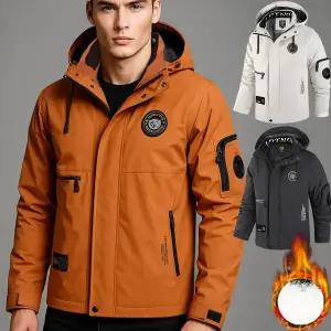 남성 가을겨울 따뜻한 CF 1986 LDTNOR 로고 넥가드 팔 카고포켓 후드 탈부착 누빔 웰론패딩 캐쥬얼 점퍼 3칼라/1