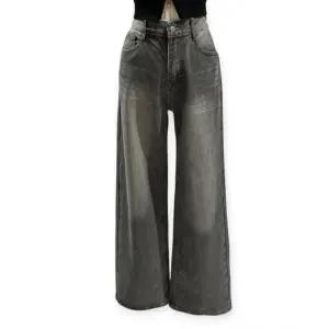 [롯데백화점]트위 백밴딩 그레이 워싱 와이드 데님팬츠 TNJBFPD003