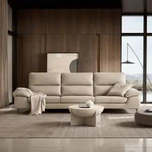 리바트 그란디오소 프리모 4인 가죽 소파 와이드