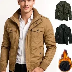 남성 가을겨울 US ARMY THREE 스타 안감 전체 벨벳 양털 퍼 야상 블루종 항공 점퍼 3칼라 #2