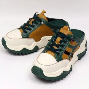 슈즈 가죽 키높이 여성여자 운동화 슬립온 뮬 스니커즈 블로퍼 6cm sms913