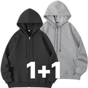 Ann Line 오버핏 무지 빅사이즈 후드집업 긴팔 후드 남자 여자 데일리