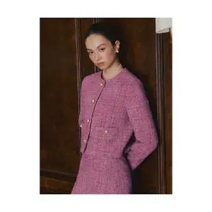 매장정품 빈폴 BEANPOLE LADIES [B. my] 트위드 라운드넥 자켓 재킷 핑크 (BF4X11N11X) BF4X11N11X 148257