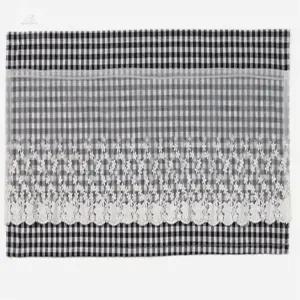 필굿스토어 체크 주방창문가리개 바란스커튼