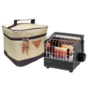 코베아 큐빅블랙히터+전용가방세트 미니 가스 히터 감성 난로 캠핑 낚시 차박 휴대용