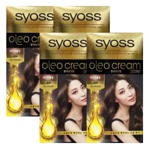 사이오스 올레오크림 새치커버 4N 리치초콜릿 100g 4개