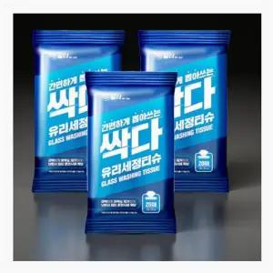 유리 닦는 티슈 청소 거울 샤워부스 얼룩 물때 물자국 없는