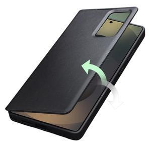 Qialino 정품 가죽 플립 전화 가방 케이스 삼성 갤럭시 S25 커버 스마트 지능형 천연 울트라 수면 소