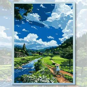 온메이드 DIY 명화그리기 그림그리기 세트 MD-220 17 여름의 어느날 1개