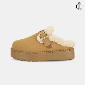 엘케이트 여성 겨울 신발 슬리퍼 스웨이드 버클 뮬 플리스 털안감 슈즈 LSS660