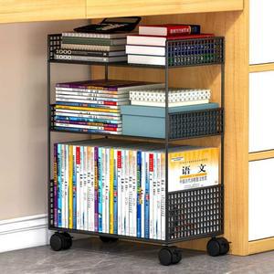 간이책장 이동식 책꽂이 책상위선반 북카트 책상 미니 철제 트레이 브러쉬드 정리함 사무실