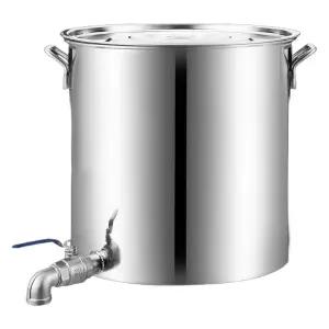 밸브달린 엘보 곰솥 대용량 국통 110L 스텐 곰탕 육수통 직경 대형