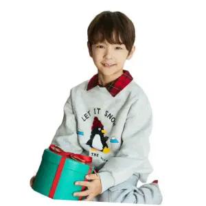 탑텐 TOPTEN KIDS 공용 노이신 플리스 더블시퀸 스웨트셔츠_MKF4TR3101 MKF4TR3101 566054