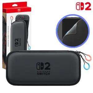 정품 닌텐도 스위치2 휴대용 케이스 슬림 파우치 가방 공식 액정 보호 필름 포함