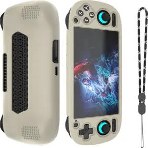 레트로이드 포켓 5 케이스 실리콘 커버 쉘 미끄럼 방지 충격 랜야드가 있는 레트로 휴대용 게임 콘솔