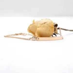 14k 스틱바 큐빅 팔찌 OPDLB082