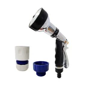 세차 샤워줄+고무호스 결합 원터치연결 4분사 분사기 스프레이 살수기 베란다청소