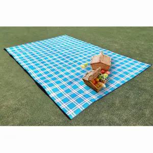 초대형 운동장 캠핑 도톰 압축스펀지 방습 체크무늬 돗자리2mx3m 매트 방수 폭신한