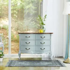 퍼니프랑 수입 유럽형 빈티지 엔틱가구 RG 46 와이드 그레이 수납 서랍장 3052400