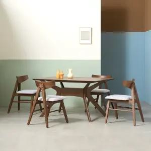 리바트 [추가쿠폰] 세계가구 말라카 월넛 페데스탈 식탁 3052407