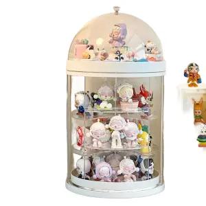 케이스 피규어 캐릭터 원형 진열대 회전 4인서트