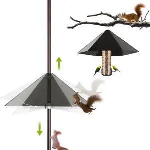 잉얌 버드 피더 폴을 위한 19인치 금속 다람쥐 배플 확장 - 외부 가드 매트 블랙 마감의 방수 야외
