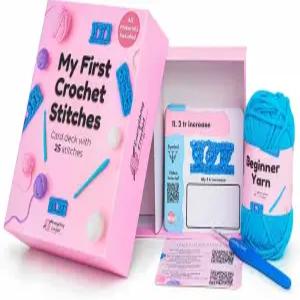 초보자를 위한 모든 것 크로셰 스티치 카드 덱 - 성인 및 키트 배우기 단계별 비디오 튜토리얼이 포함된