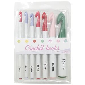 6/7 피스 플라스틱 대형 크로 셰  후크 DIY 바늘 두꺼운 양모 직조 원사 공예 도구