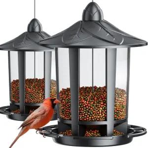 야외 걸이 조립 필수 1분 쉬운 설정 매력적인 성 디자인 카디널스 치카디 골드핀치 참새 유인 재미있는