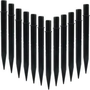 디제데브 12Pcs 태양광 조명 스파이크 6.3인치 토치 스테이크 정원 조경 마당 통로 파티오 램프 극(내경