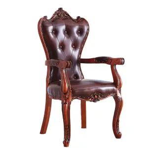 식탁의자 카페 엔틱 식탁용 고전 빈티지 원목 편한 다이닝체어 유럽풍 호텔