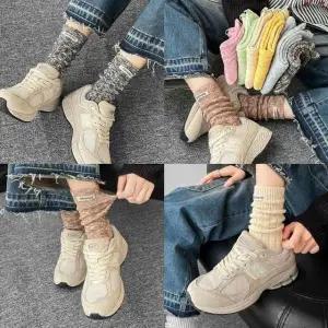 정장양말 양말 데일리 스타킹 숙녀양말 단목 골 여자 발목 겨울 패션잡화 레깅스 여성 패치니트 삭스 학생