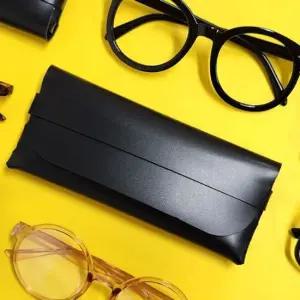 슬림안경케이스 휴대용 안경 선글라스 가죽 파우치 BL