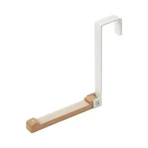 스틸우드 접이식 도어행거 화이트 욕실타올 걸이 무타공 옷 방문 후크 훅 형 방문옷걸이 도어훅 방문행거