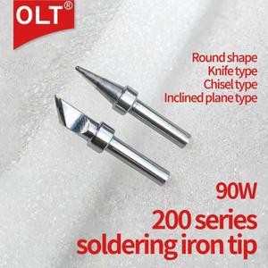 200 시리즈 납땜 팁 200-0.8D 1.2D 2.4D H SI K B I 203H 용접 스테이션 호환 도구 액세서리
