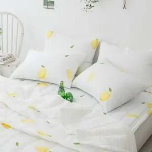BEDCOVER 여름 이불 상큼 시어서커 밴딩패드 Q 이불 P00000SA 여름 레몬 시어서커 밴딩패드 퀸