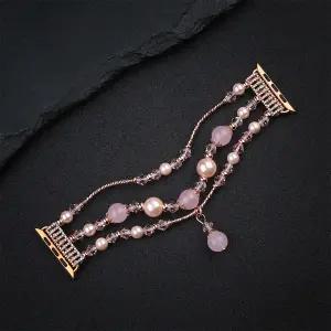 호환 워치용 비즈 스트랩 44mm 40 45 41 38 49 46 42mm 탄성 팔찌 iWatch 시리즈 10 9 8 7 se 6 5 4 Correa