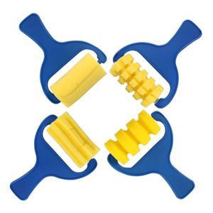낙서 도구 롤러 스펀지 브러시 페인팅 어린이 DIY 유치원 미술 용품 4 세트 그리기 지능 장난감
